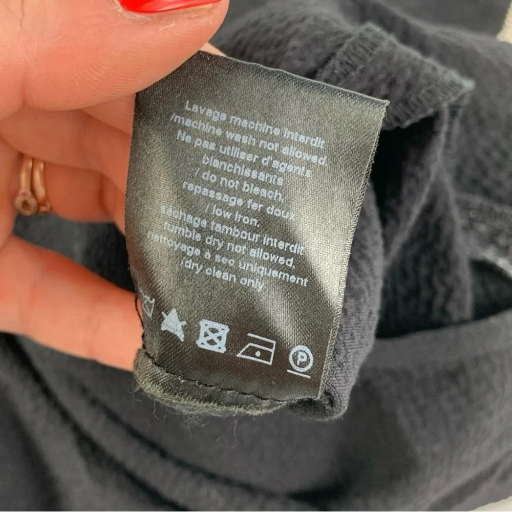 Black Asymmetrical Mini Dress LBD Modern Minimal IRO Diana US XS / 2 - Picture 8 of 10